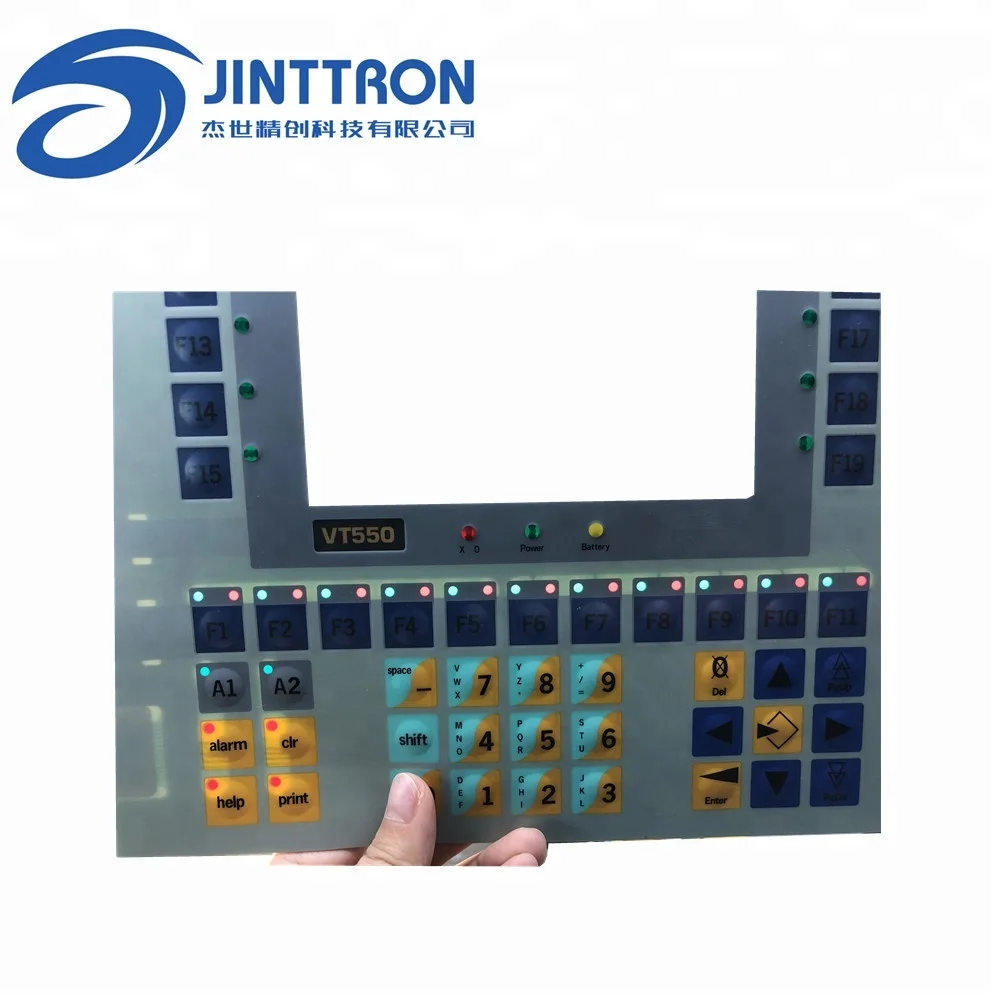 
Membrane keyboard, keypad switch with metal dome, tactile feeling, insert card apply for PCB to industrial controller 