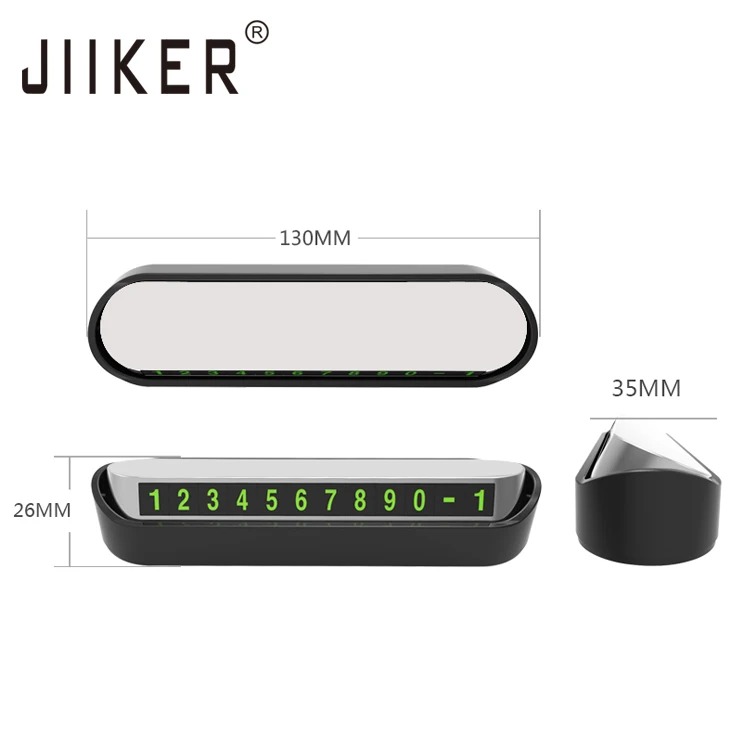 Custom Model Simple and High Quality Temporary Parking Card Plastic Phone Number Plate for Car