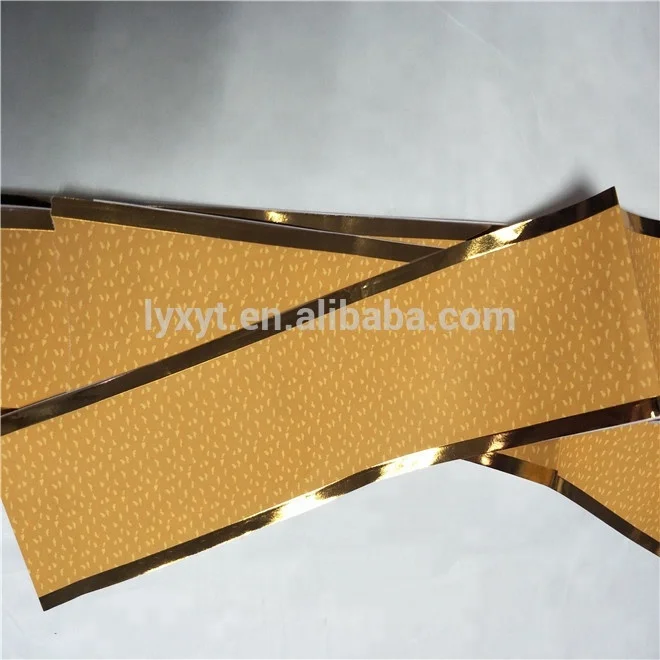 New product 35gsm cork printed gold hot stamp foil cigarette tipping paper with pearl pigment