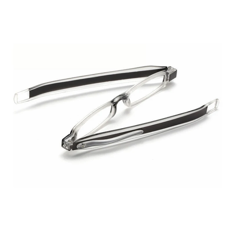Mini Pocket Reading Compact Women360 Rotating Pen Clip Folding Reading Glasses