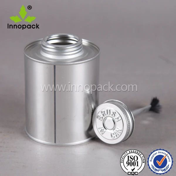 118ml /125ml /250ml /375ml screw top glue Tin Can,  metal cans with dauber With Brush For CPVC and PVC Adhesive