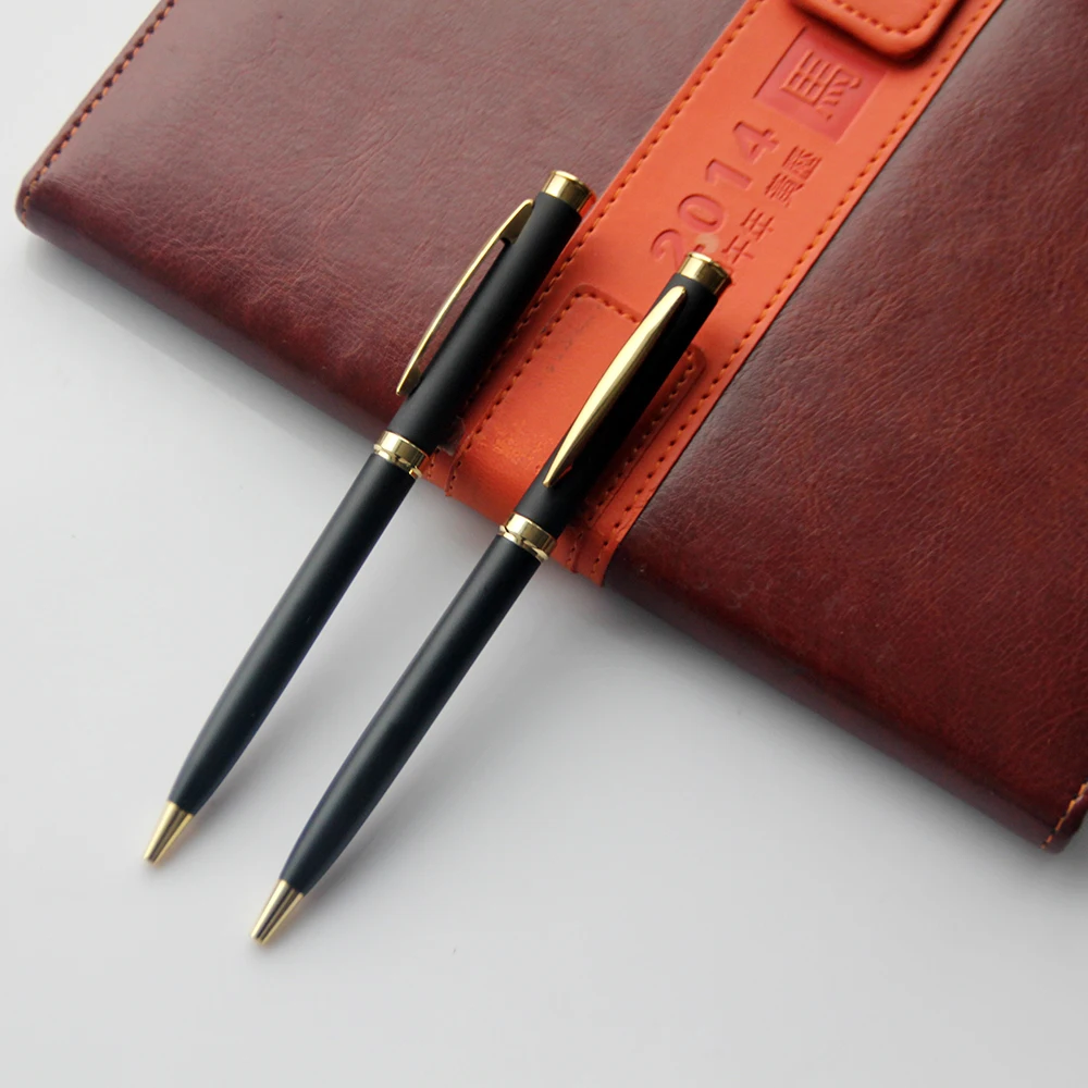 Best purchase gifts slim metal  ball pen for promotion Black matte color cross ballpoint pen