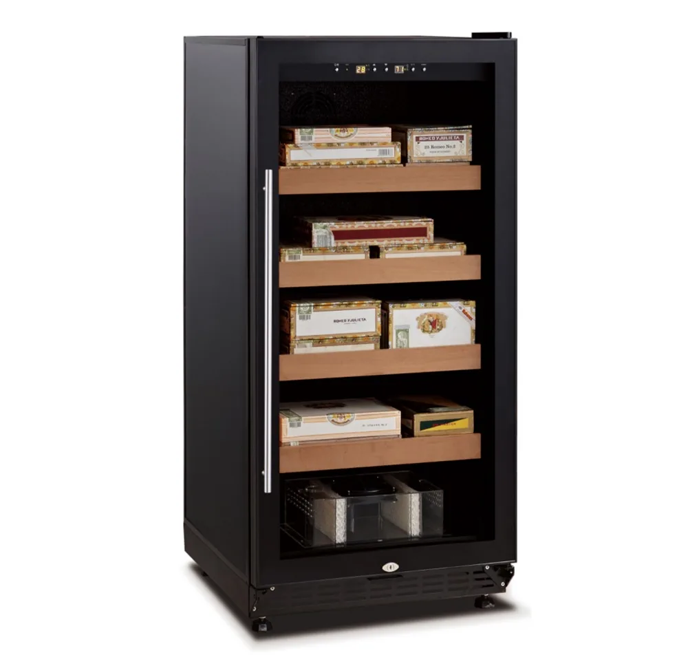 
238L, 800 pcs, Automatic Climate Control cigar humidors, Humidity Temperature Adjustable cigar cabinet electronic humidors 