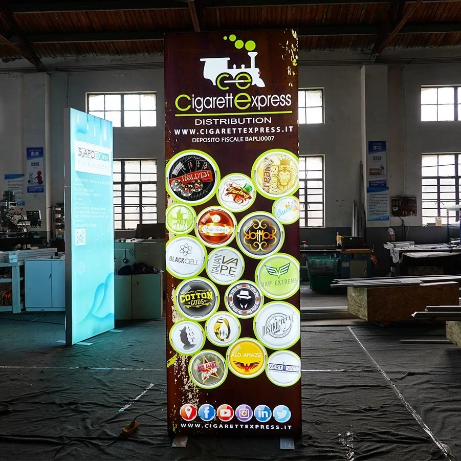 Tawns 3ft x 10ft Aluminum Profile Fabric Textile Frame Led Double Sided Outdoor Advertising Light Box