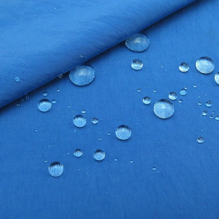 wholesale woven plain style high quality 228 Taslon single dye waterproof 100% nylon fabric for Tops, fashion, sportswear
