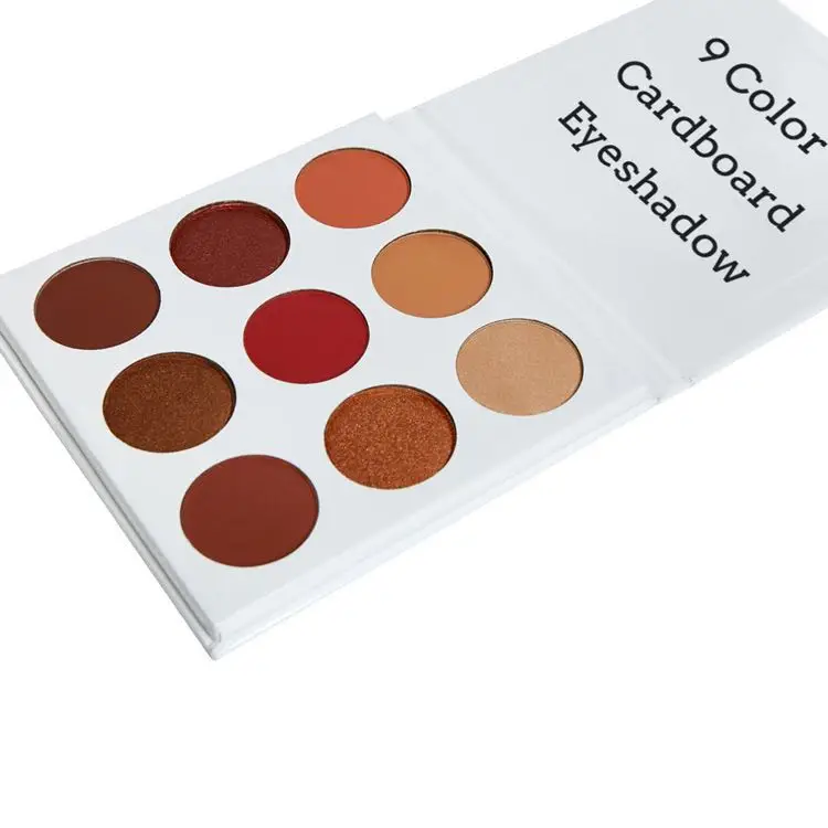 Beauty Cosmetic Cardboard OEM ODM Pressed Glitter Eyeshadow custom palette