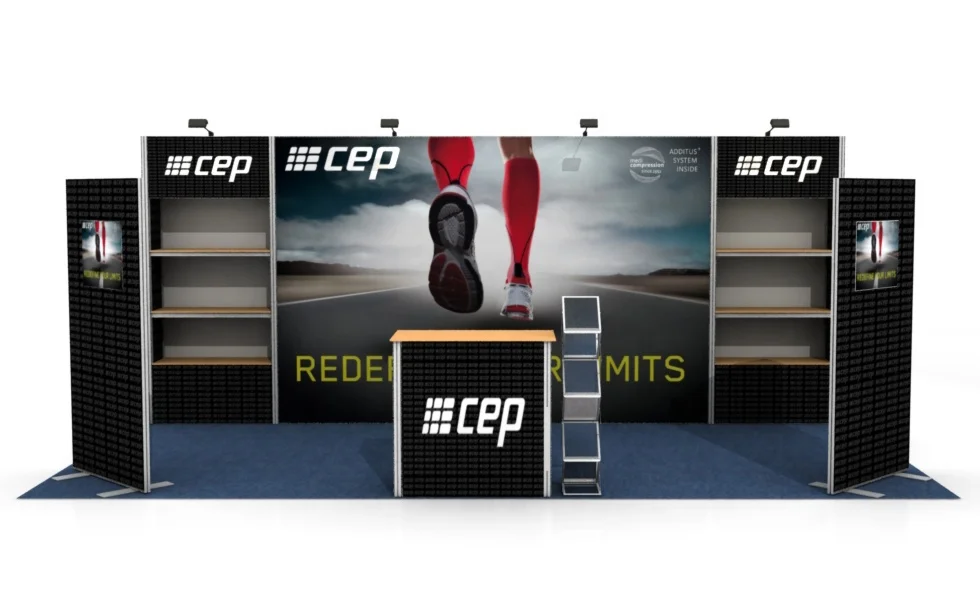 Aluminum frameless modular exhibition booth / one set for different designs