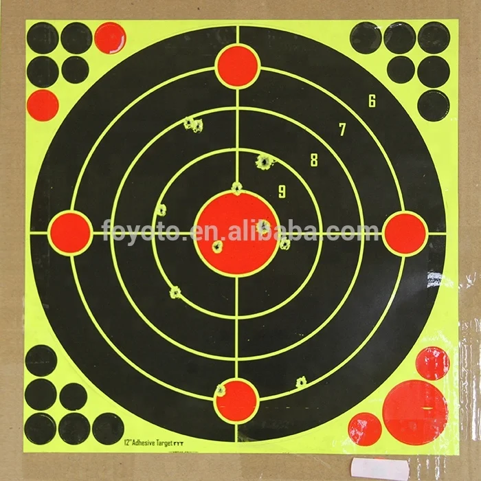 12inch Adhesive stick Splatter Target Reactive target Paper Shooting Target