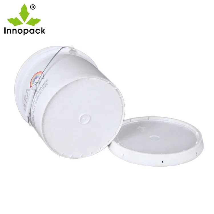 INNOPACK Wholesale 3.5L Small Plastic White Round Buckets drums, pails & barrels