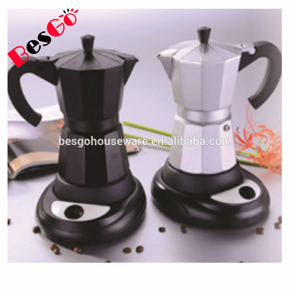 Electric cup Stainless Steel Moka Coffee Maker / Electric Moka Pot