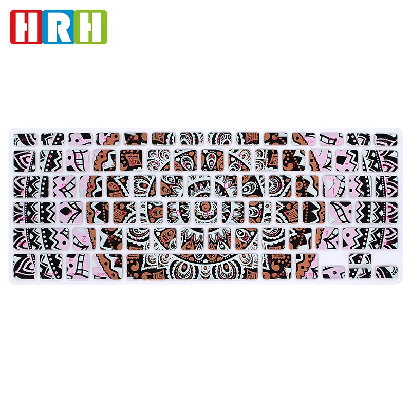 мандала Пейсли цветок Английский клавиатура протектор для macbook air keyboard cover