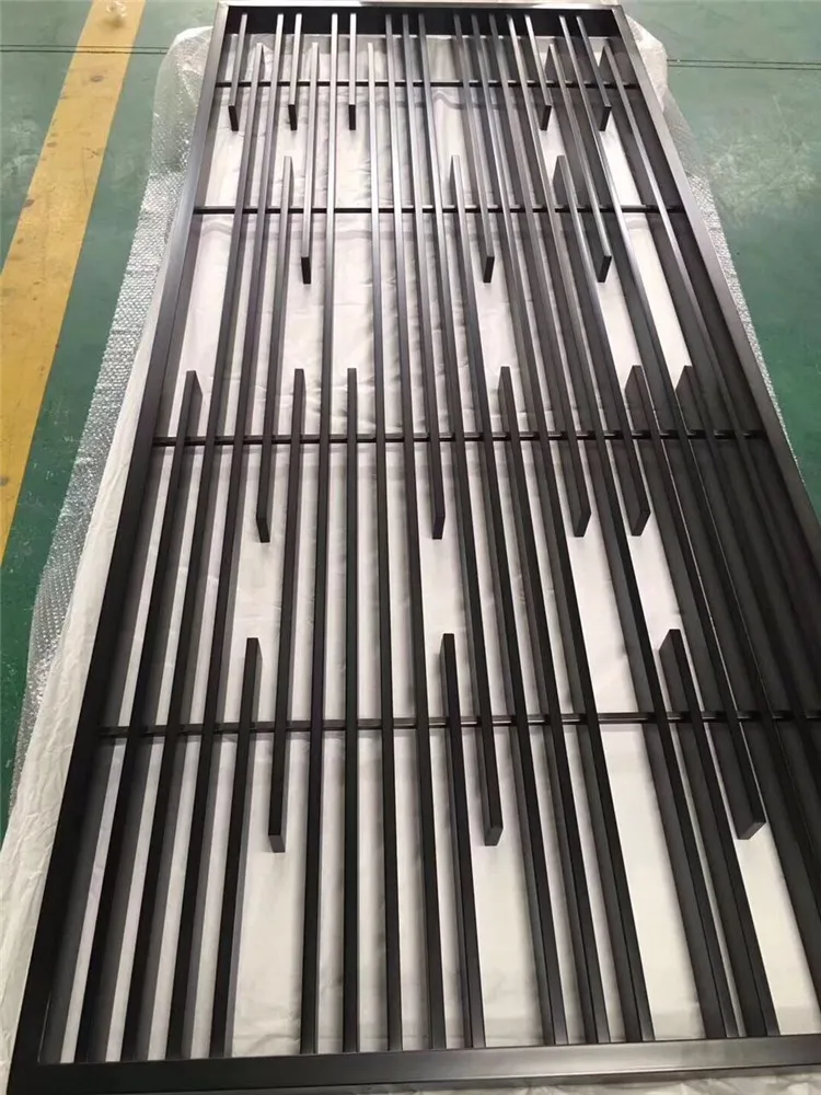 
Foshan factory custom design and size stainless steel vertical grill for interior decoration 