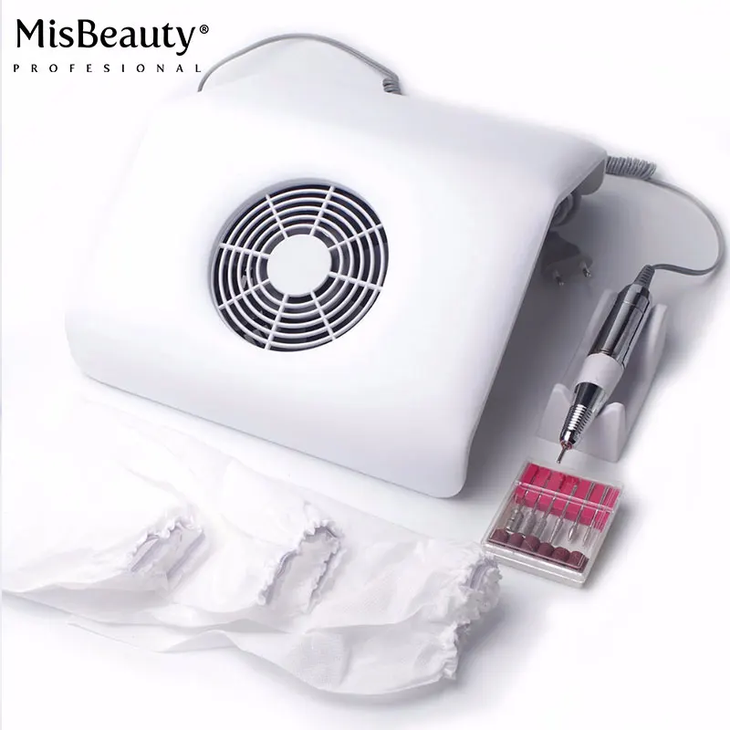 High quality Electric Nail Drill Machine and powerfull Nail dust collector All-in-one (Black) 2 in 1 dust collector for grinder