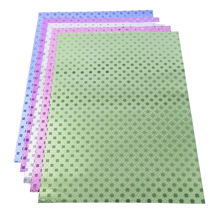 colorful embossed holographic film wrapping paper for flowers