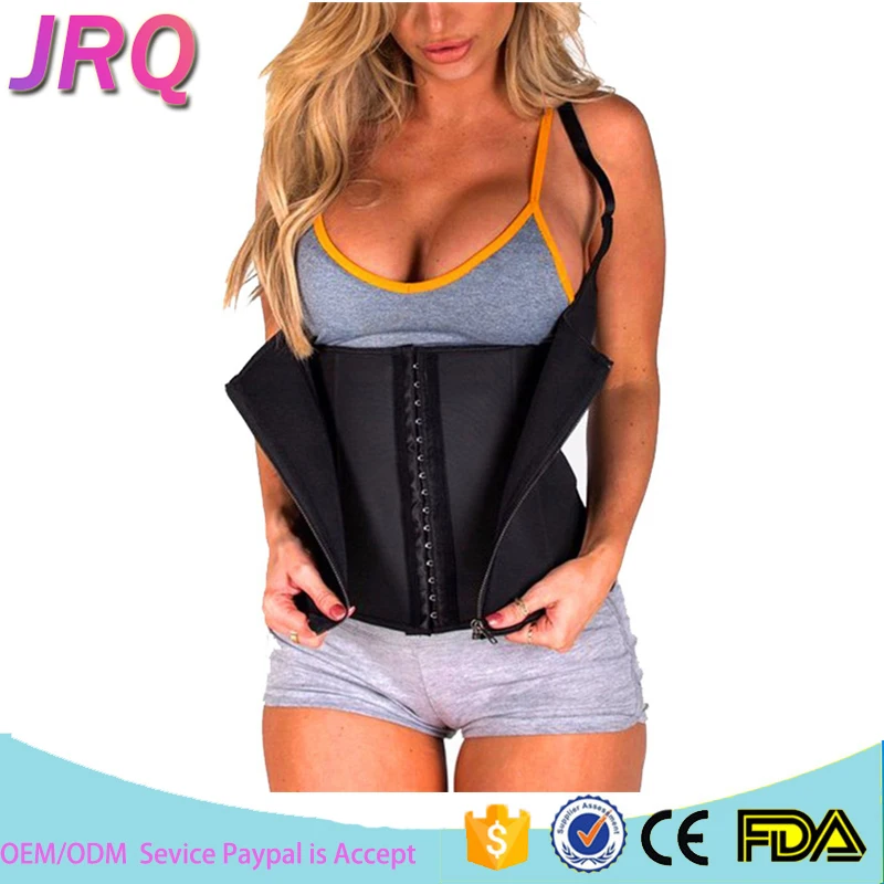 
Free Sample Plus Size Waist Cincher 6X Women Body Shaper Latex Corset Waist Trainer Zipper Custom Waist Trimmer Slimming 