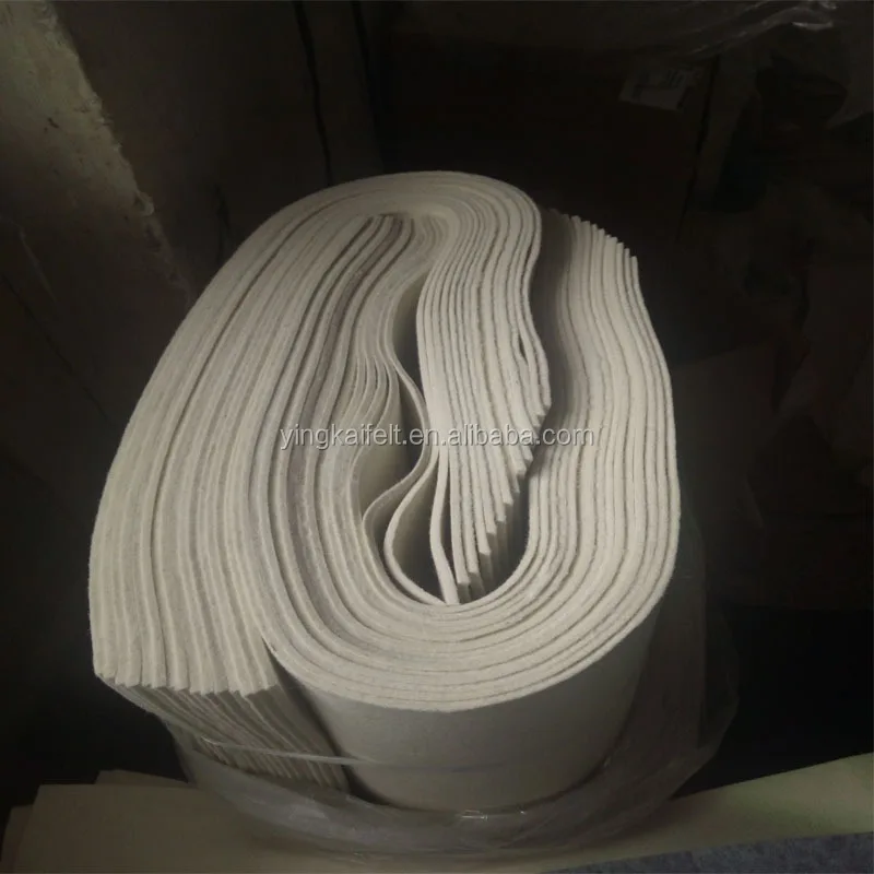 White Blended Wool Felt Fabric for Industry