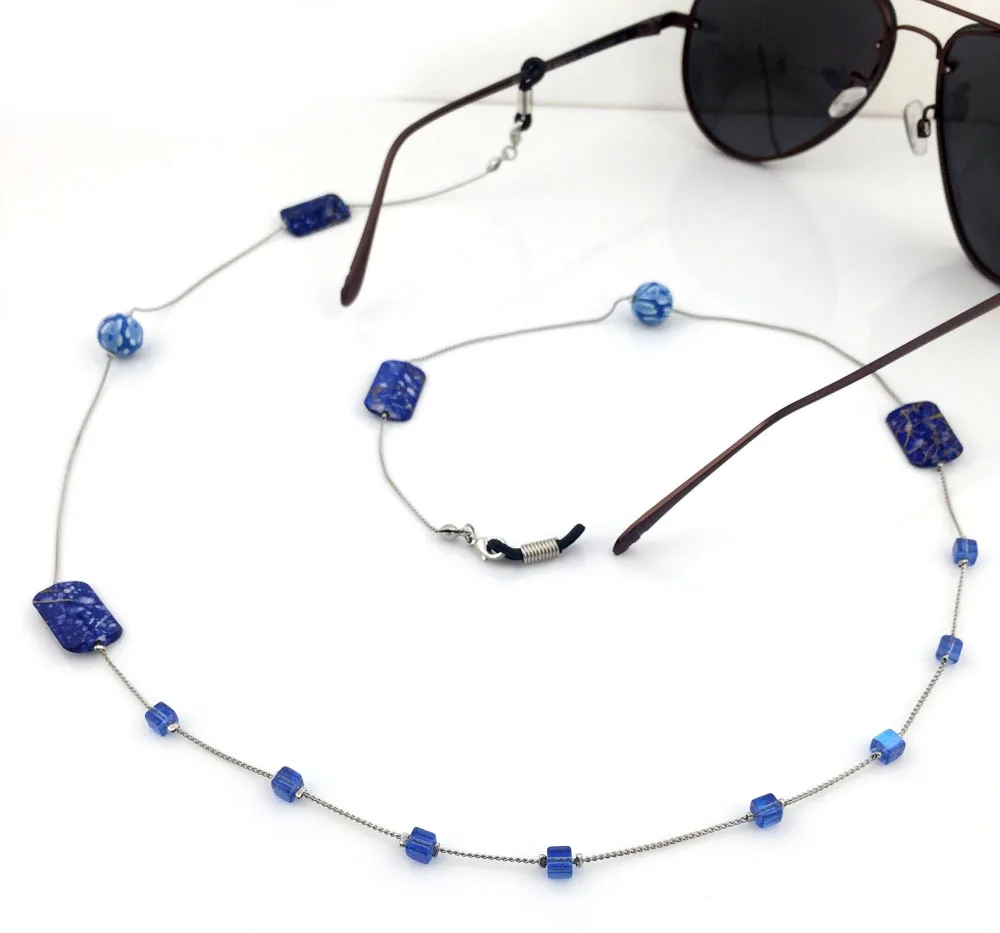 Противоскользящая Минималистичная золотая цепочка для очков цепочка для солнцезащитных очков для чтения цепочка для очков с кристаллами и бусинами держатель для очков шнур для очков Веревка для шеи