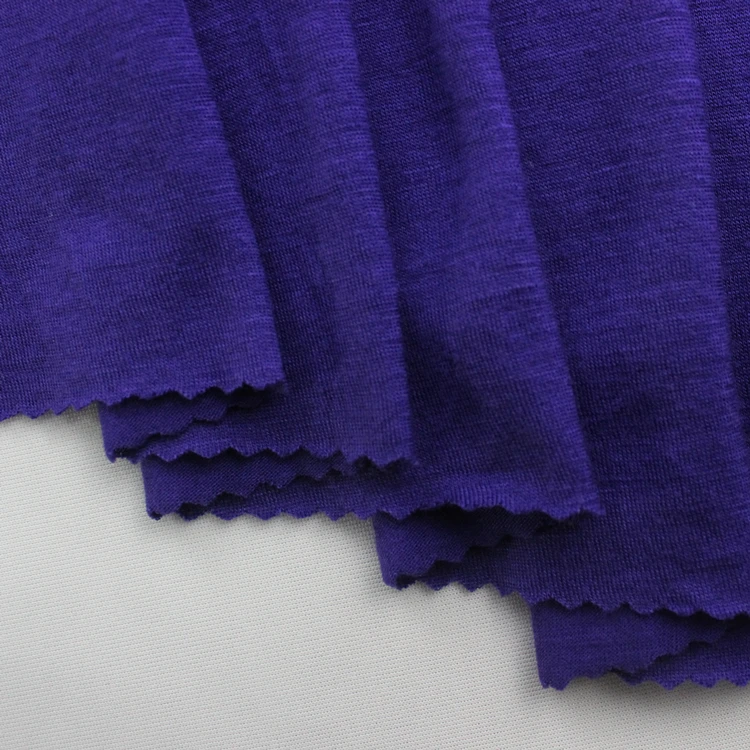 Китайский поставщик, высокое качество, вихревая пряжа 40S, неэластичная вискоза, одинарная Легкая трикотажная ткань для футболок