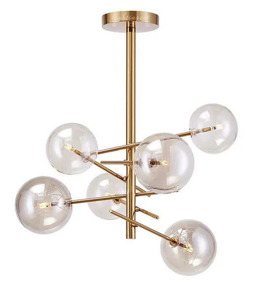 Nordic creativity Simple Personality Iron Art Decor Restaurant Chandelier Pendant Light Hanging G4 LED Lamp