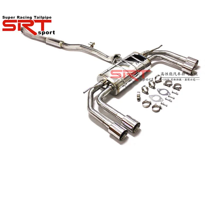 Exhaust system for Hyundai Rohens coupe downpipe with catalytic cat back with valve control stainless steel material with 4 tips