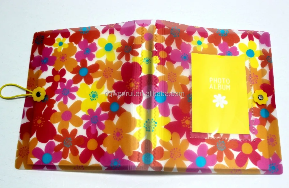 Colorful elastic string PP photo album for office supplies and stationery