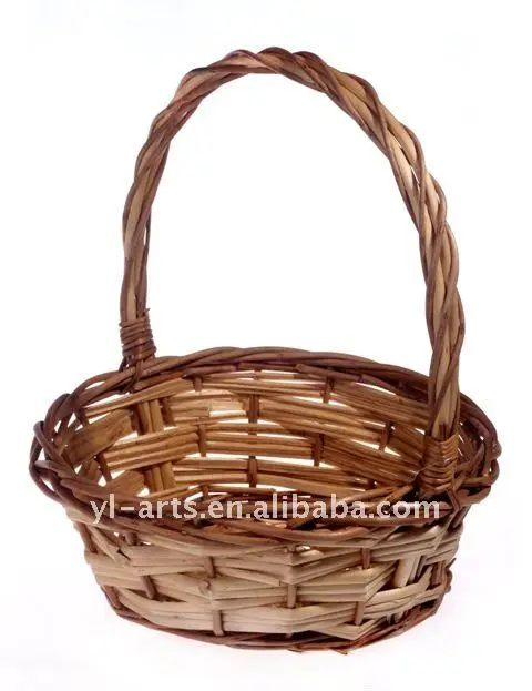 
smaller natural willow wicker gift basket 