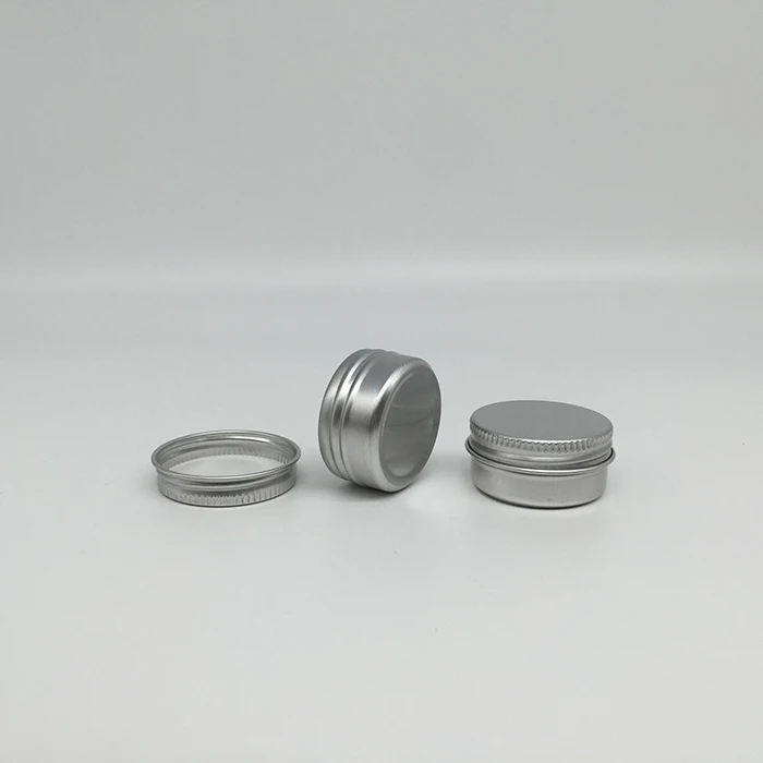 15ml 15g Small Metal Aluminum Tin Container with Screw Top for Travelling Packaging