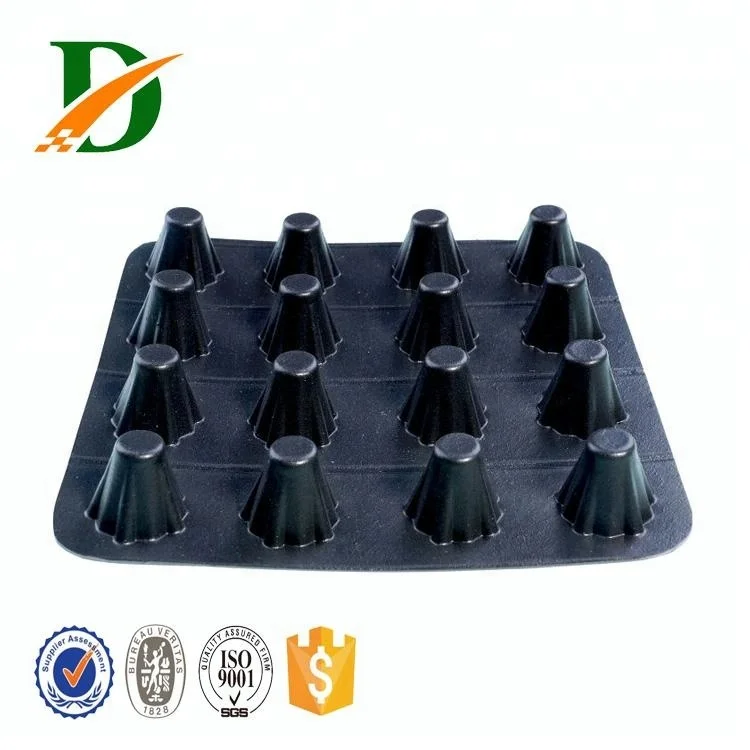 
Renewable raw materials plastic green roof dimple drainage board 