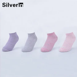 Silver Anti-bacterial Anti-odor Cotton Ankle Women Socks