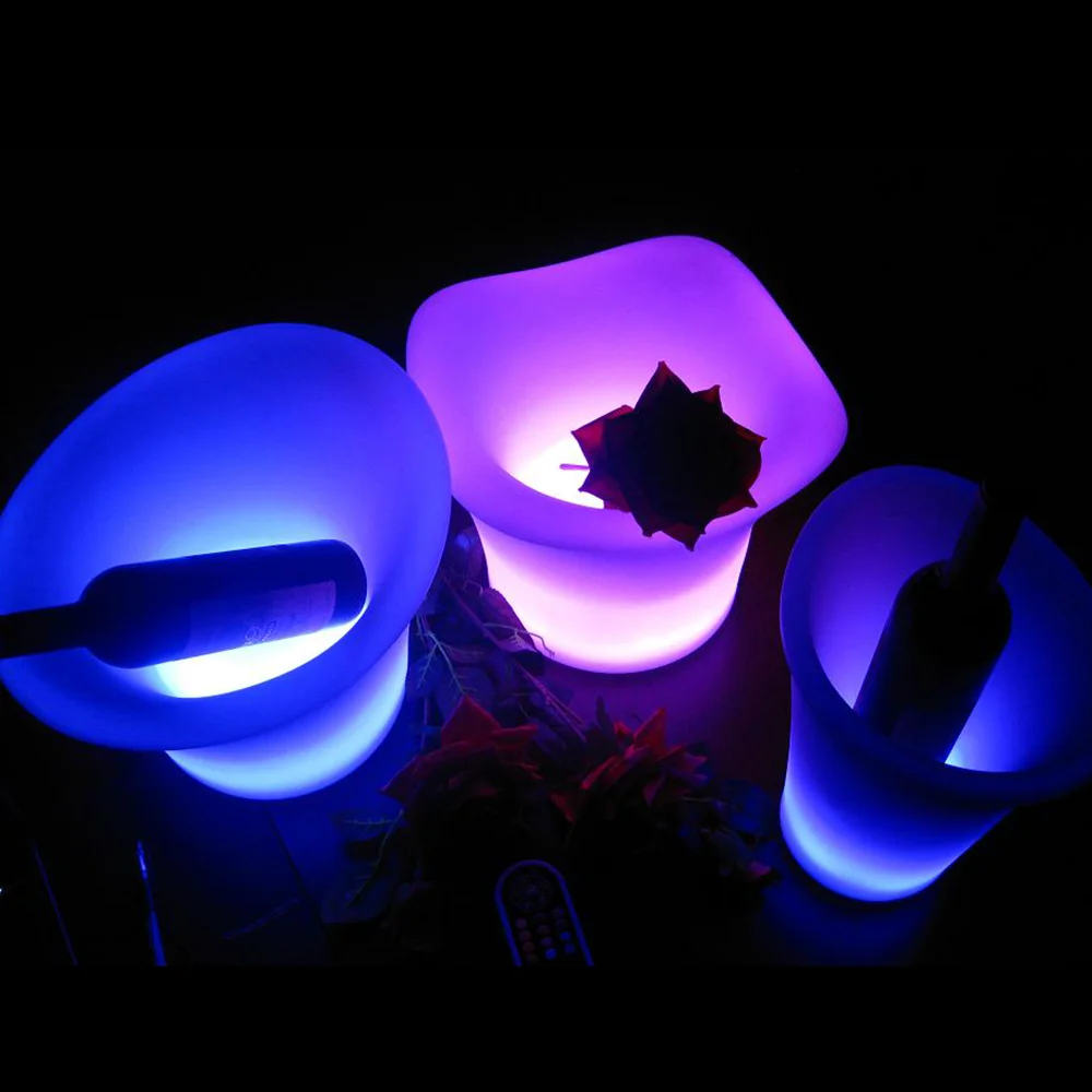 factory best price party wedding even led illuminated furniture led light up plastic beer bucket wine bucket cooler