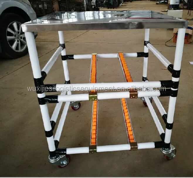 metal plate skate wheel trolley ,plastic skate wheel flexible conveyors