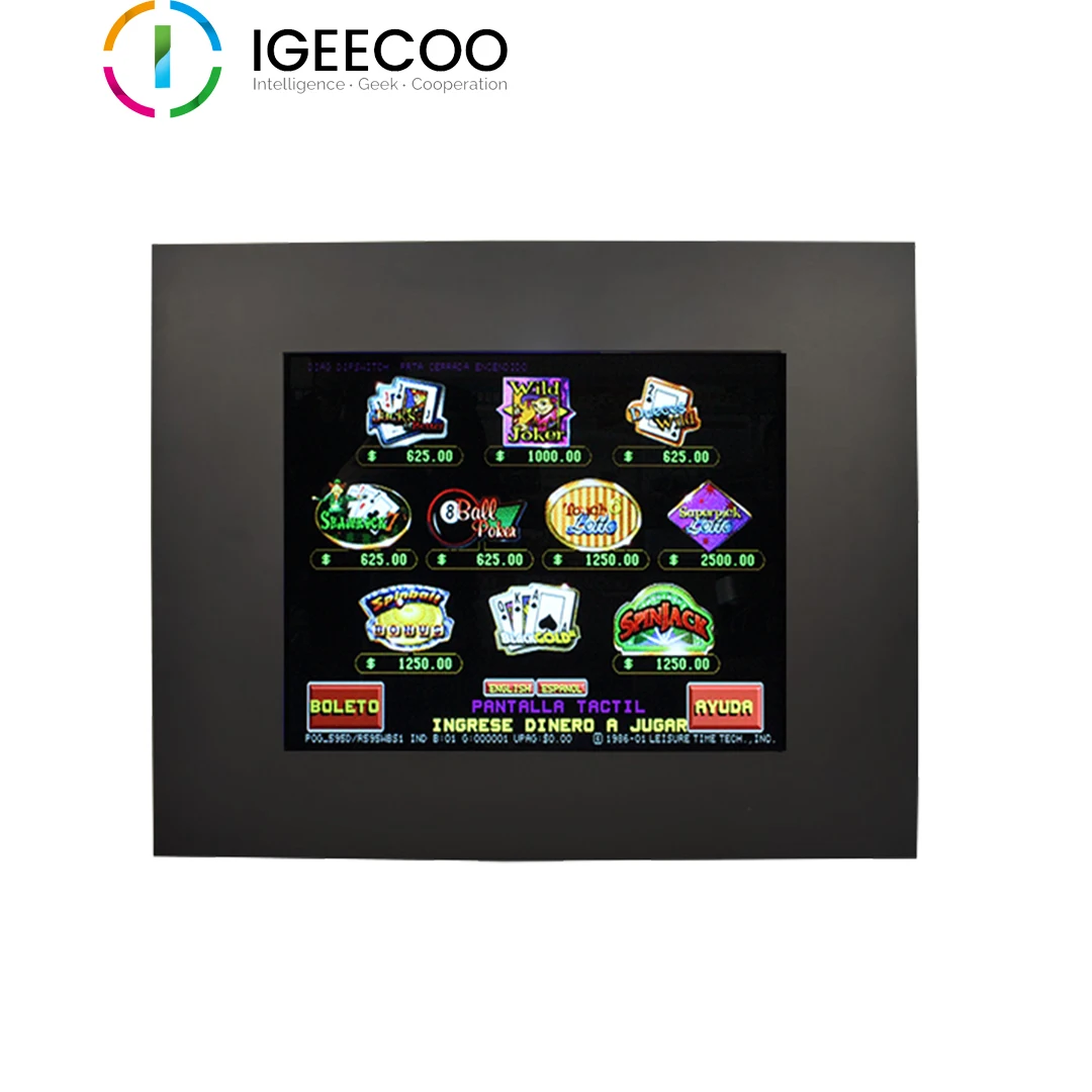 Open frame lcd 19 inch Infrared touch screen POG gaming POG touch screen monitor with RS232/USB touch input from IGEECOO