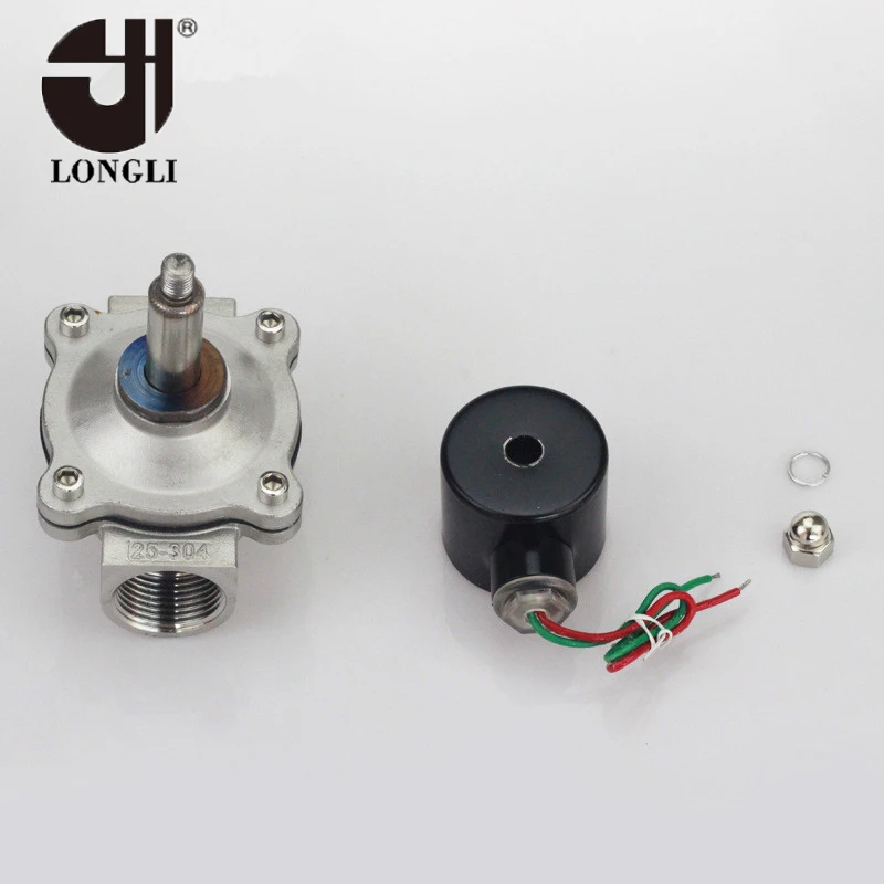 Нормально закрытый электромагнитный клапан для слива воды из нержавеющей стали 2W-250-25S