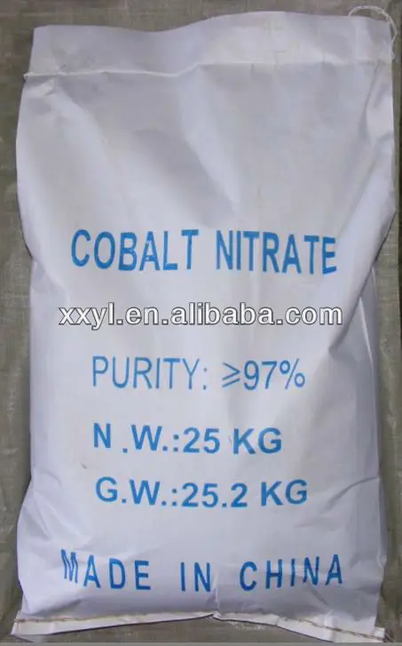 Catalyst grade Cobalt Nitrate, hexahydrate, Co(NO3)2.6H2O, CAS#10026-22-9, Cobaltous nitrate factory supply