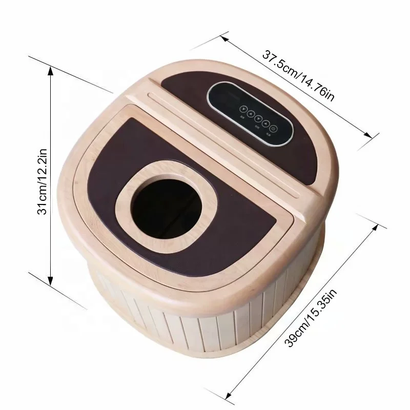 One Person Portable Wooden Far Infrared Heating Dry Foot Sauna Hot Tub