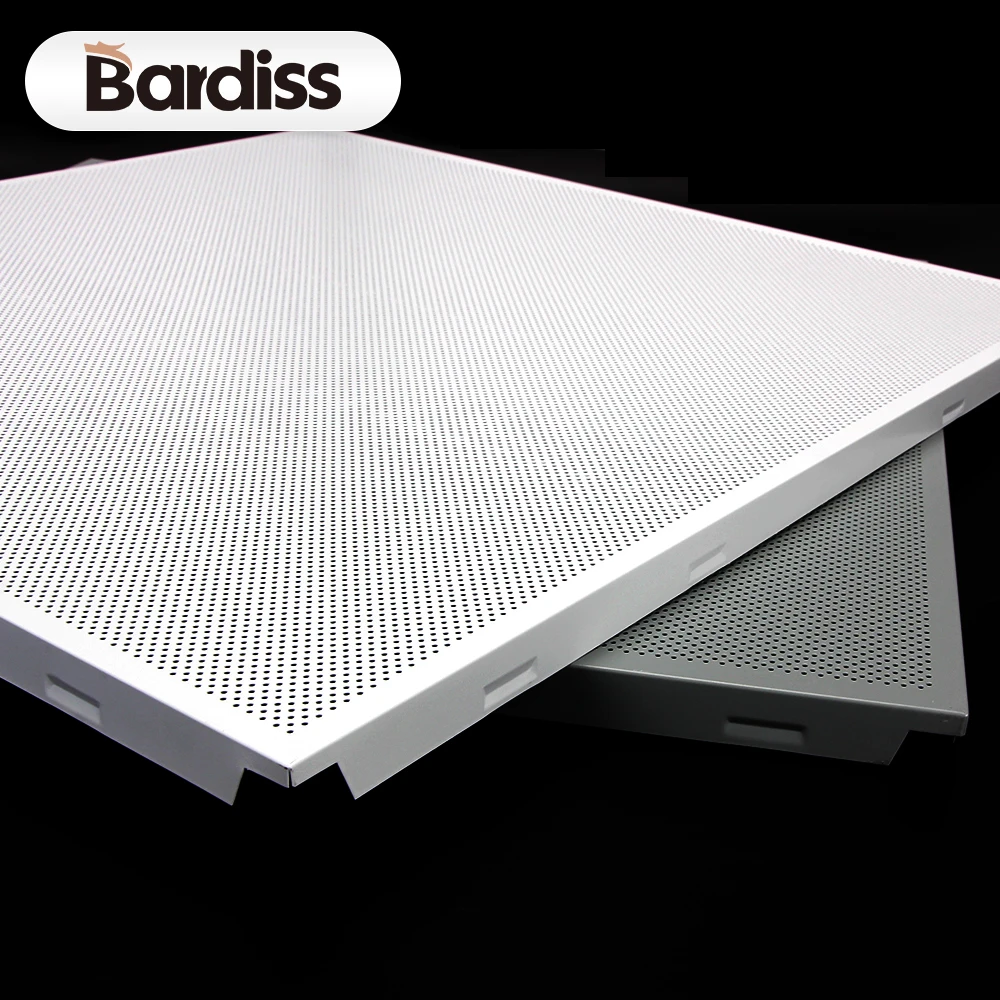 Office building metal aluminium ceiling panel perforated 60x60 false aluminum flat ceiling tiles