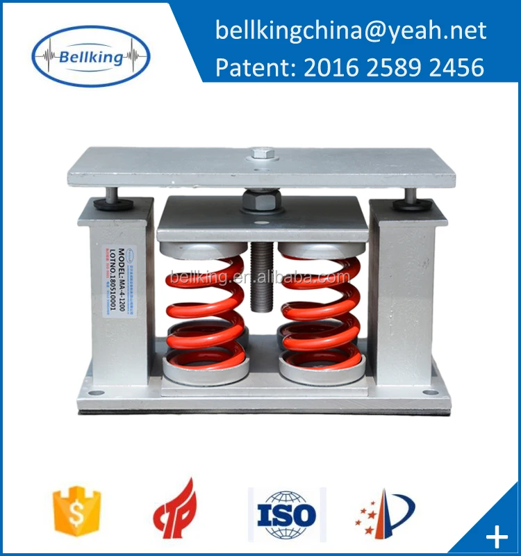 Noise reduction vibration isolation stainless spring mounts for HVAC system using in fire pump