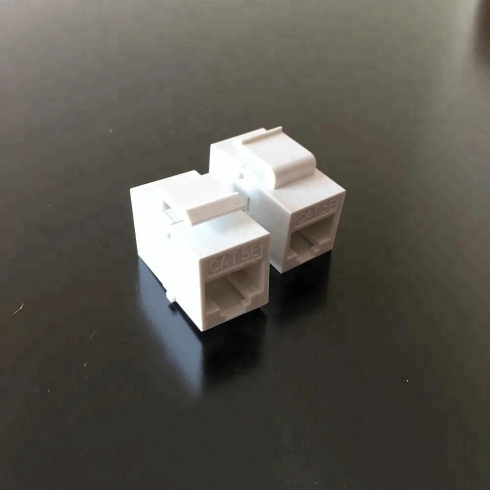 RJ45 UTP Cat5e Keystone Jack Inline Coupler with Latch