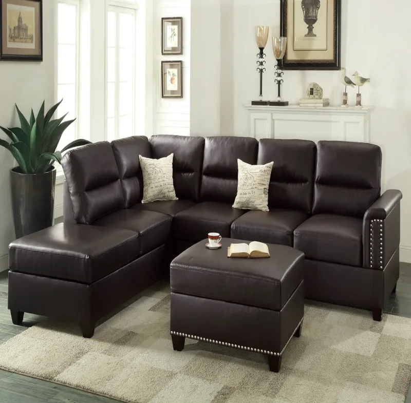 China guangzhou 7 seater commercial big  leather sofa furniture