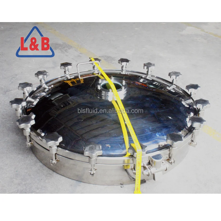 customized pressure or non-pressure industrial tank manhole/man-way, Steel circular, square, elliptic type Hatch with handles