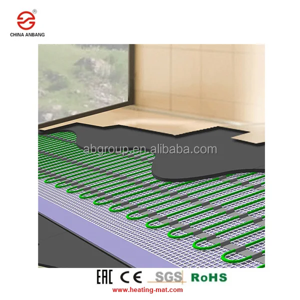 Electric Twin Conductor Heating Cable Mat For Hydronic Radiant Floor Heating with CE,RoHS,SGS,EAC