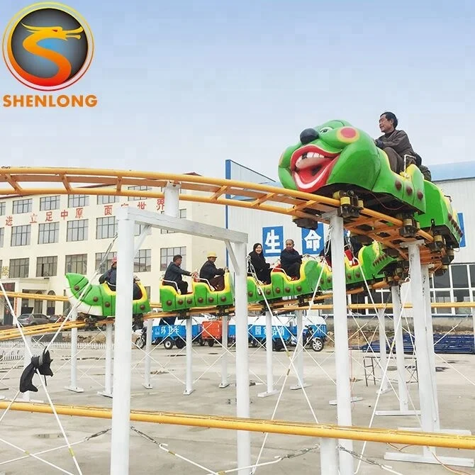 Fairground Rides Amusement Park Rides Roller Coaster Worm Rides Adults Children Exciting Mini Roller Coaster for sale