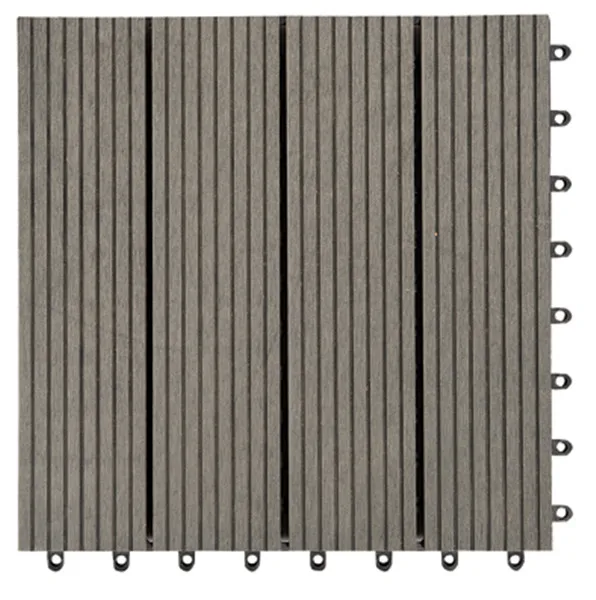 
WPC wholesale price waterproof and uv-resistant interlocking click composite wood deck tiles 