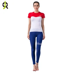 Fashion Women Sportswear Suit Sets  Quick Dry Running Sport T-Shirt Gym Long Leggings 2 Pieces Yoga Suits