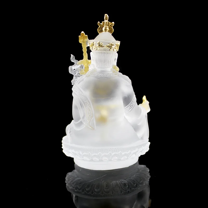 Buddha Statue Customizable Religious 2019 Figurine Crystal Large Glass Resin China Buddhism & Collectible Folk Art Sculpture