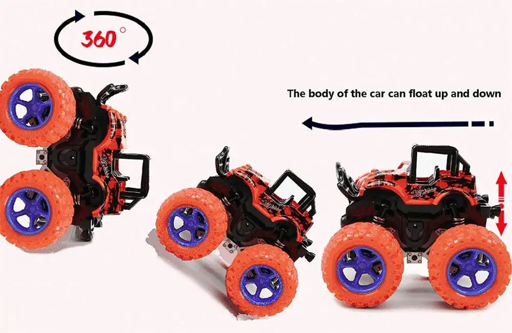 Monster Trucks Toys, Monster Friction Powered Truck Vehicles Big Tire Wheel Car