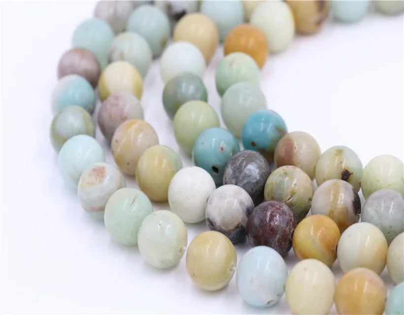 High quality wholesale Amazonite stone jewelry rounded  loose Amazonite beads gemstone