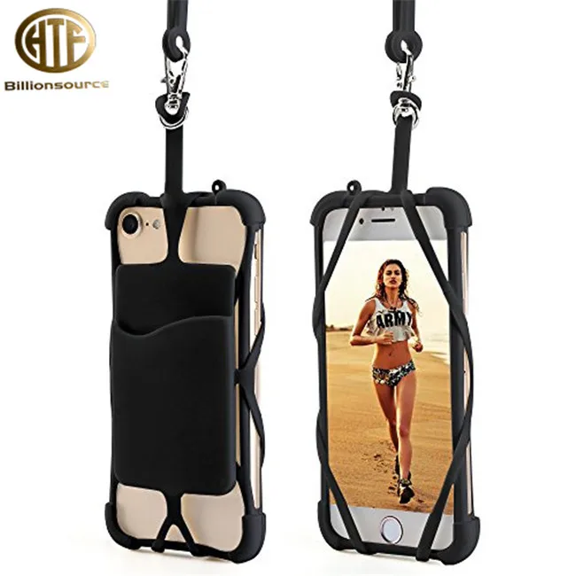 
2019 Trade fairs souvenir gift silicone lanyard cell phone holder 
