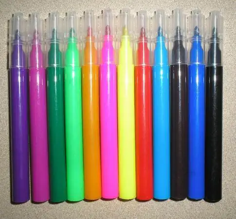 Of 12 Colors Non-toxic Small Art Water Color Brush Pen Stationery Set For Kids