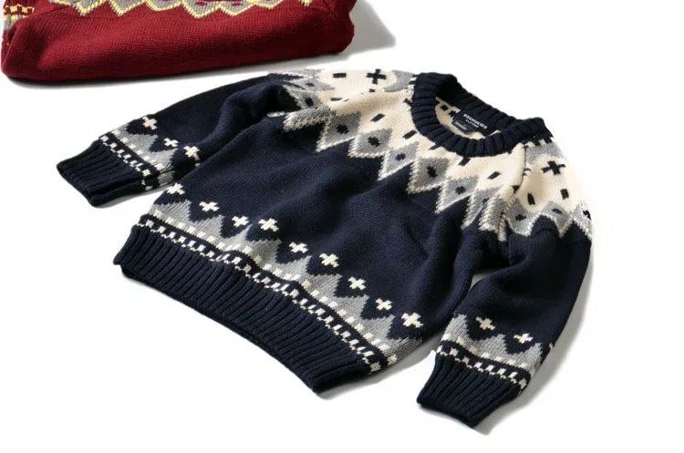 Осенне-зимняя одежда, новинка, одинарная корейская детская одежда, теплый свитер для мальчиков, оптовая продажа, 100% хлопок